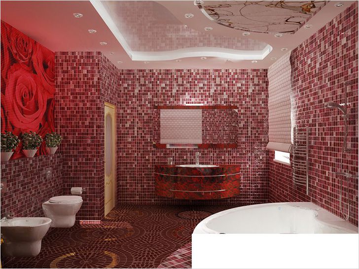 Облицовка ванной комнаты мозаикой