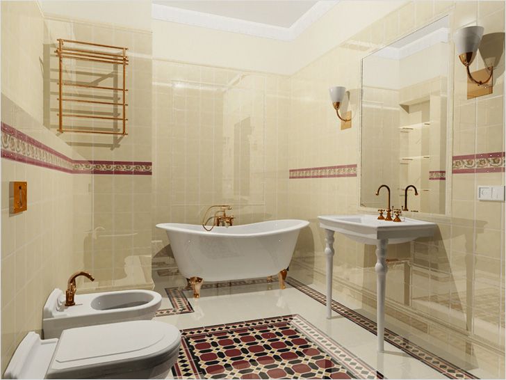 Дизайн с традиционной ванной